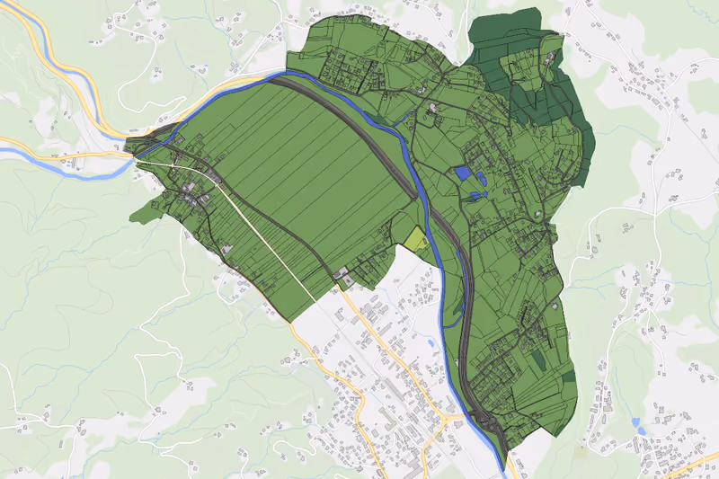 Kartenvorschau des Bodenverbrauchs der KG Gaisfeld