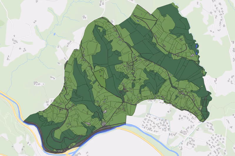 Kartenvorschau des Bodenverbrauchs der KG Gasselberg