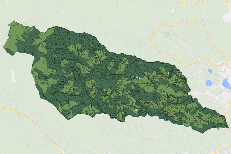 Kartenvorschau des Bodenverbrauchs der KG Gößnitz