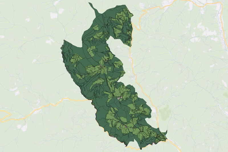 Kartenvorschau des Bodenverbrauchs der KG Gradenberg-Piber
