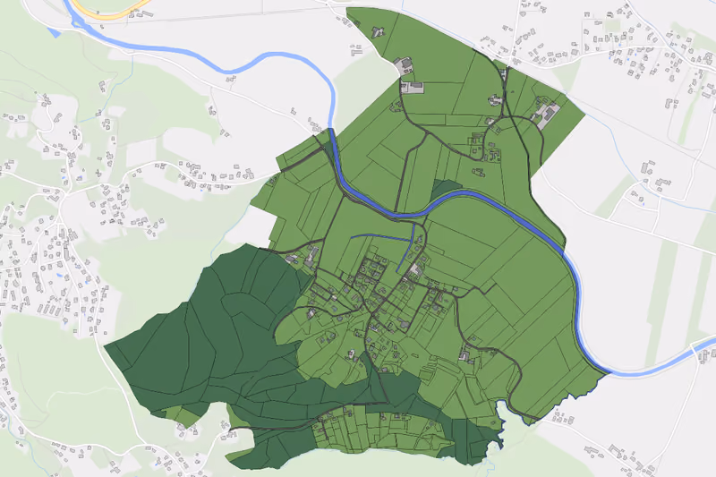Kartenvorschau des Bodenverbrauchs der KG Hallersdorf
