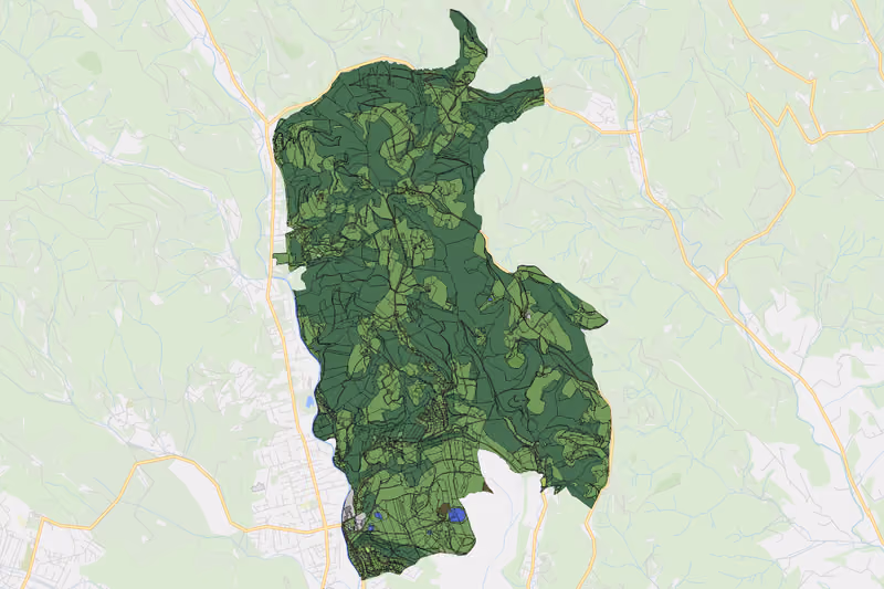 Kartenvorschau des Bodenverbrauchs der KG Hochtregist