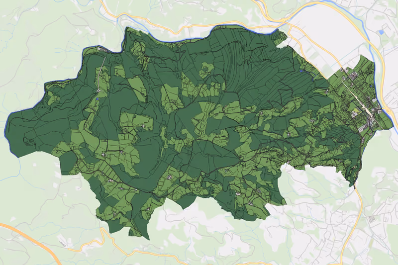 Kartenvorschau des Bodenverbrauchs der KG Krottendorf