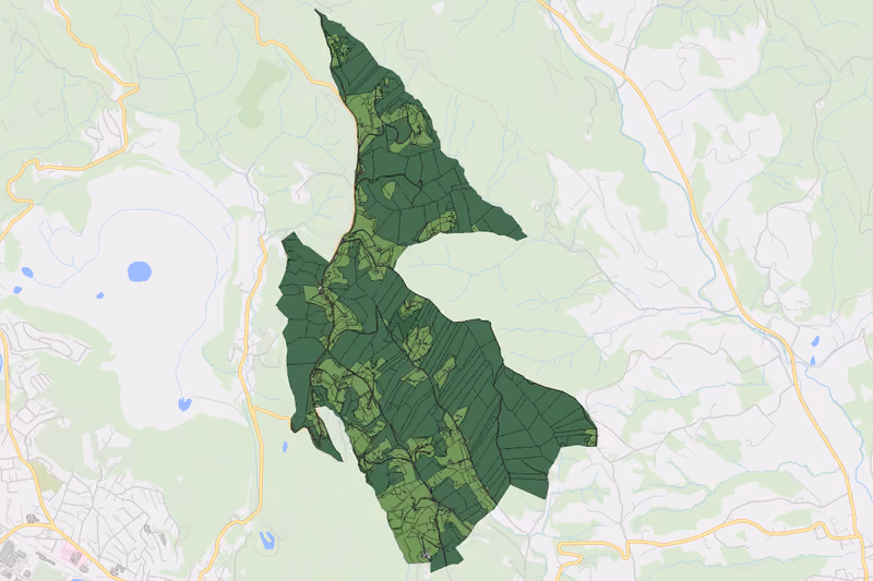 Kartenvorschau des Bodenverbrauchs der KG Lobmingberg