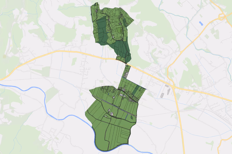 Kartenvorschau des Bodenverbrauchs der KG Moosing
