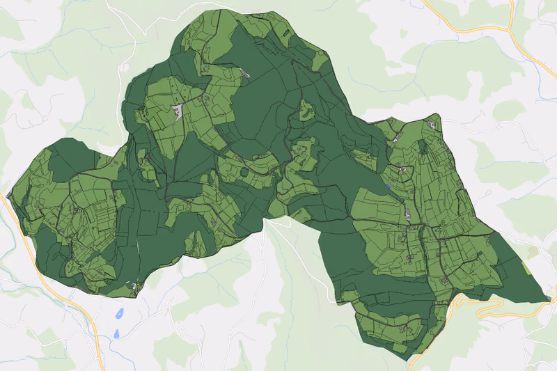 Kartenvorschau des Bodenverbrauchs der KG Raßberg