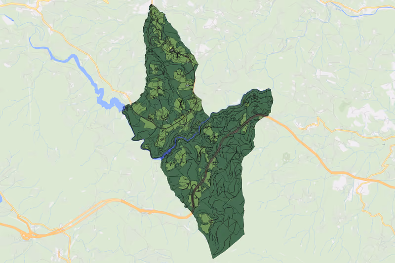 Kartenvorschau des Bodenverbrauchs der KG St. Martin
