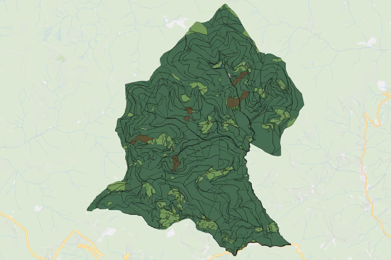 Kartenvorschau des Bodenverbrauchs der KG Scherzberg