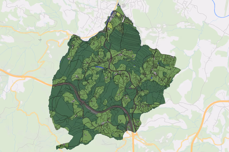 Kartenvorschau des Bodenverbrauchs der KG Steinberg