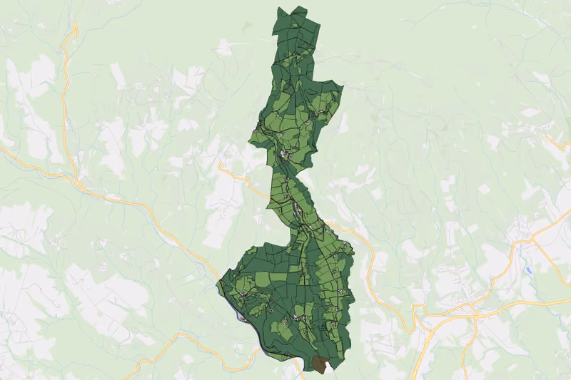 Kartenvorschau des Bodenverbrauchs der KG Auerbach