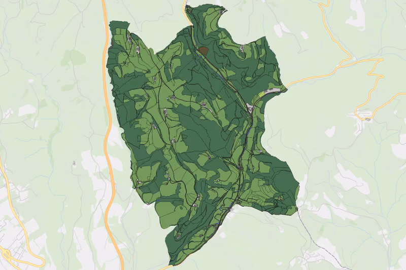 Kartenvorschau des Bodenverbrauchs der KG Elsenau