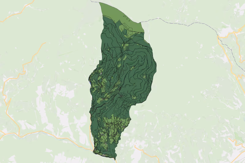 Kartenvorschau des Bodenverbrauchs der KG Köppel