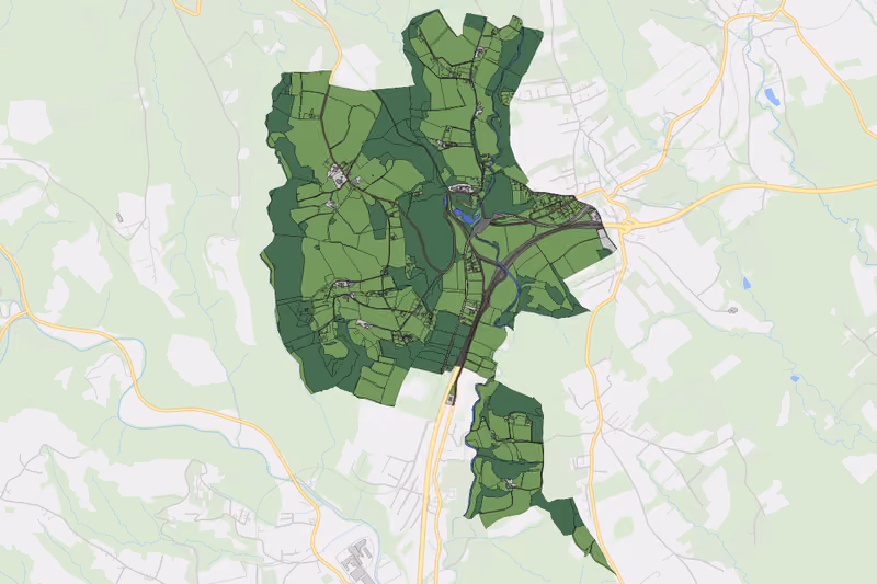 Kartenvorschau des Bodenverbrauchs der KG Schlag