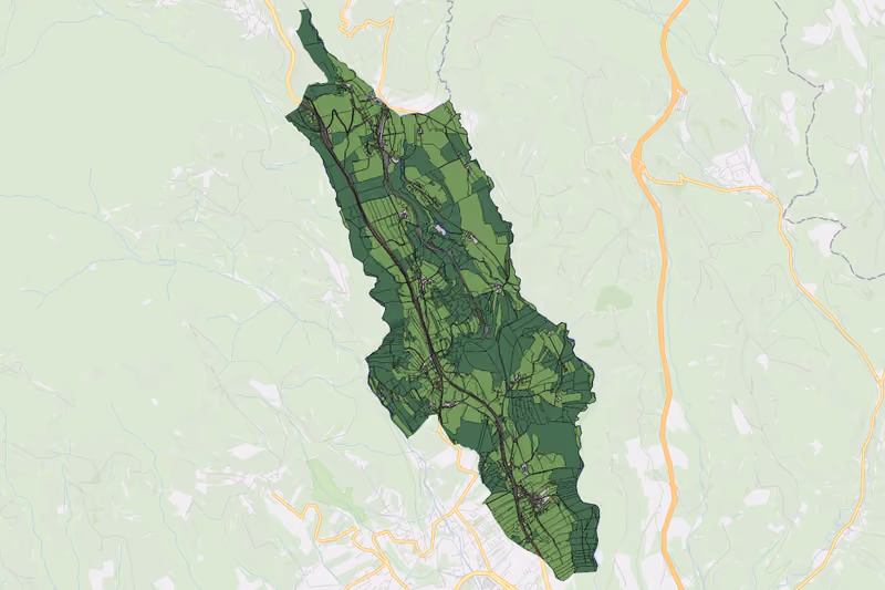 Kartenvorschau des Bodenverbrauchs der KG Wiesenhöf