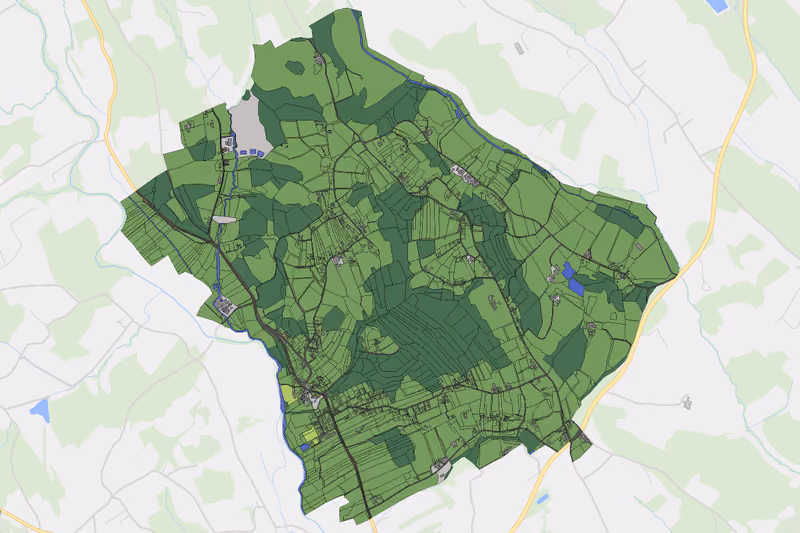 Kartenvorschau des Bodenverbrauchs der KG Dienersdorf