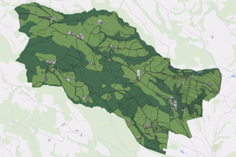 Kartenvorschau des Bodenverbrauchs der KG Erdwegen