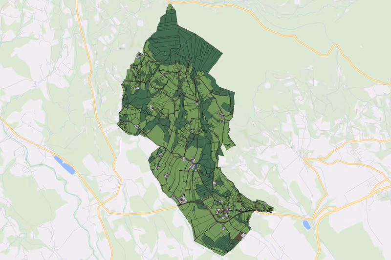 Kartenvorschau des Bodenverbrauchs der KG Flattendorf