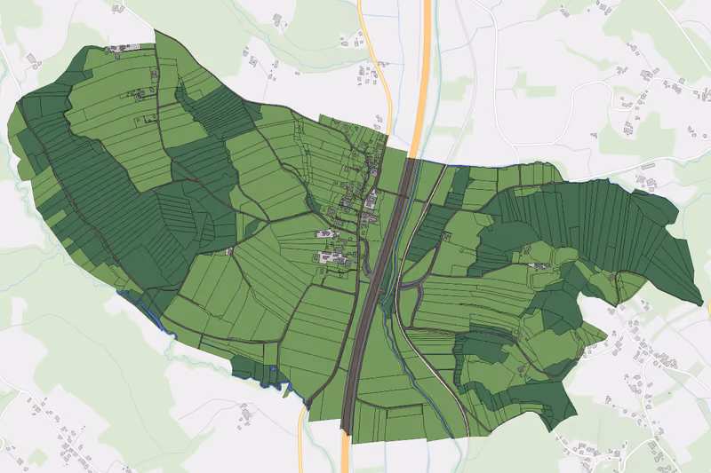 Kartenvorschau des Bodenverbrauchs der KG Geiseldorf