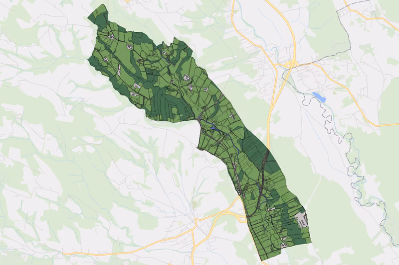 Kartenvorschau des Bodenverbrauchs der KG Gräflerviertl