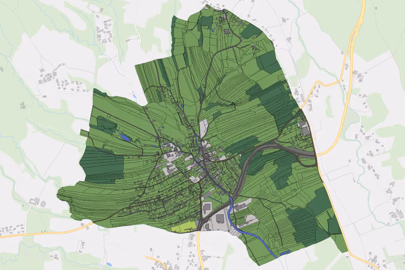 Kartenvorschau des Bodenverbrauchs der KG Grafendorf