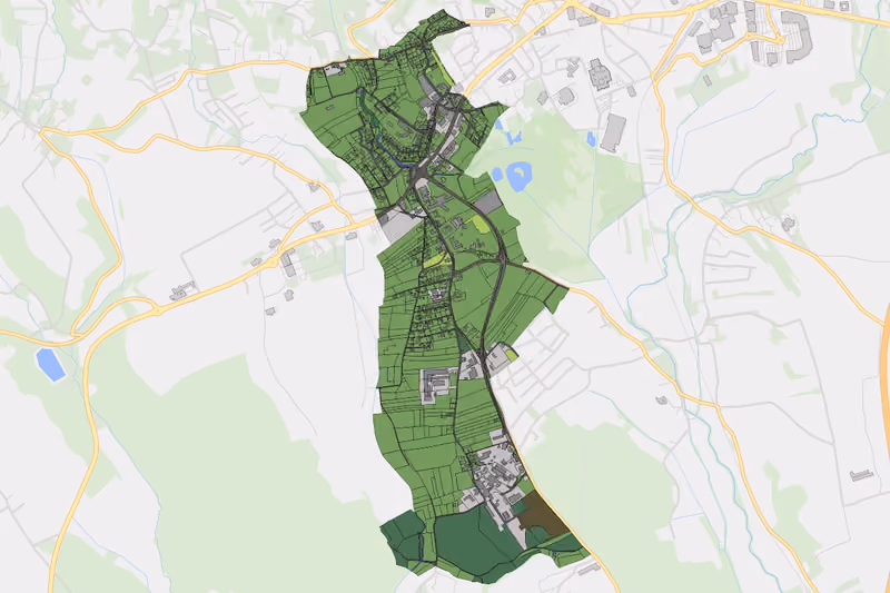 Kartenvorschau des Bodenverbrauchs der KG Grazervorstadt