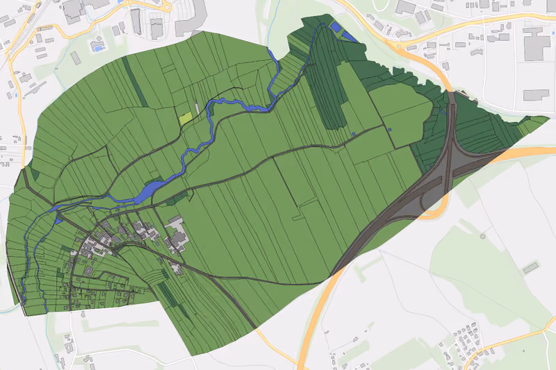 Kartenvorschau des Bodenverbrauchs der KG Habersdorf