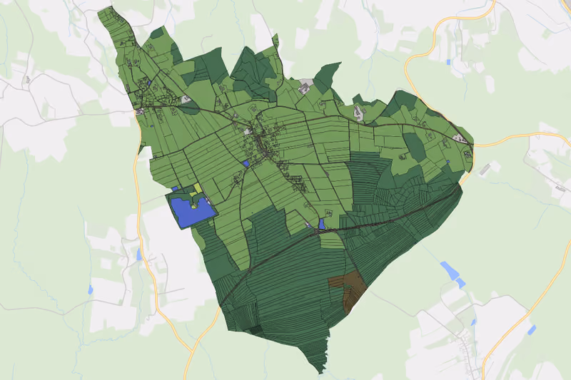 Kartenvorschau des Bodenverbrauchs der KG Hart