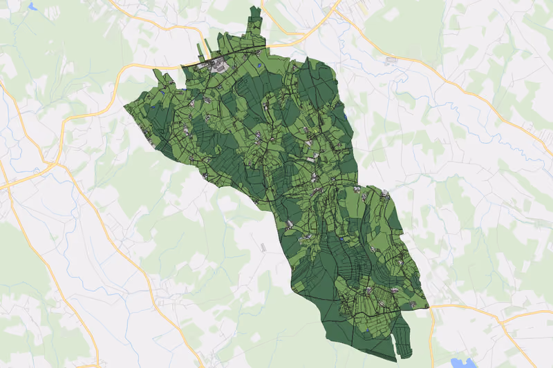 Kartenvorschau des Bodenverbrauchs der KG Hartl