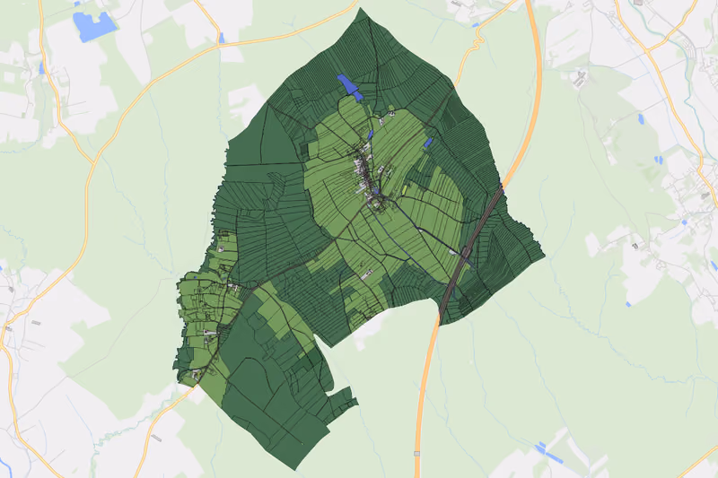 Kartenvorschau des Bodenverbrauchs der KG Hohenbrugg