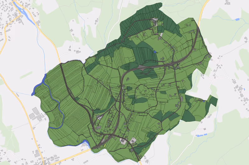 Kartenvorschau des Bodenverbrauchs der KG Kaibing