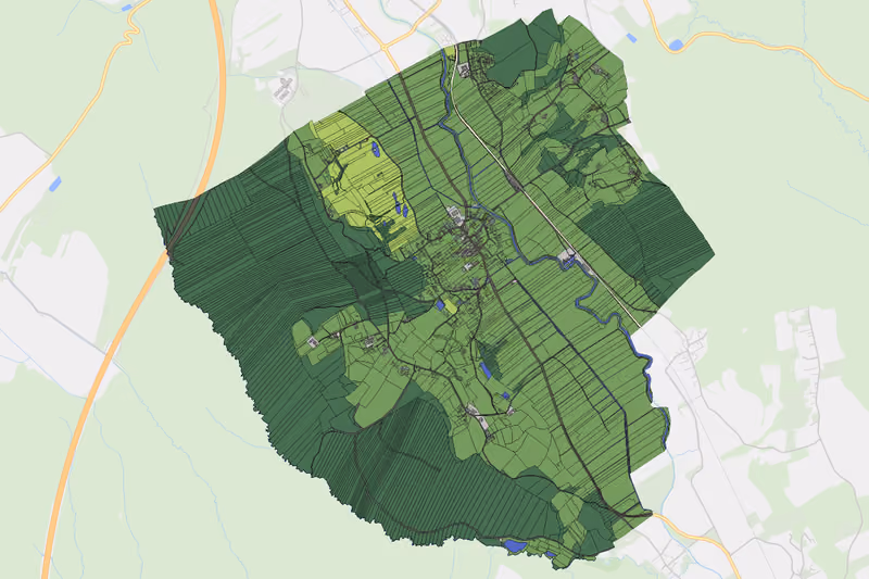 Kartenvorschau des Bodenverbrauchs der KG Leitersdorf