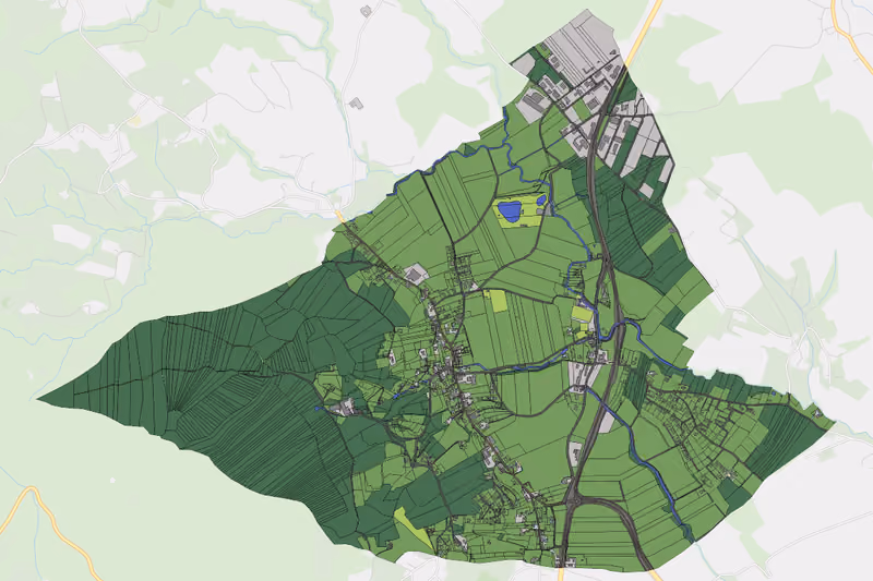 Kartenvorschau des Bodenverbrauchs der KG Penzendorf