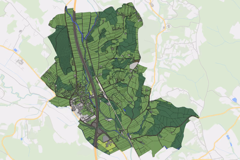 Kartenvorschau des Bodenverbrauchs der KG Sebersdorf