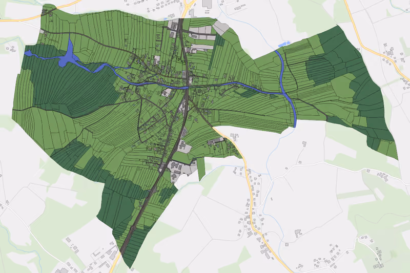 Kartenvorschau des Bodenverbrauchs der KG Seibersdorf