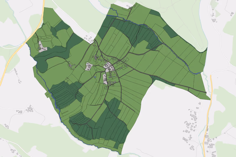 Kartenvorschau des Bodenverbrauchs der KG Siebenbrunn