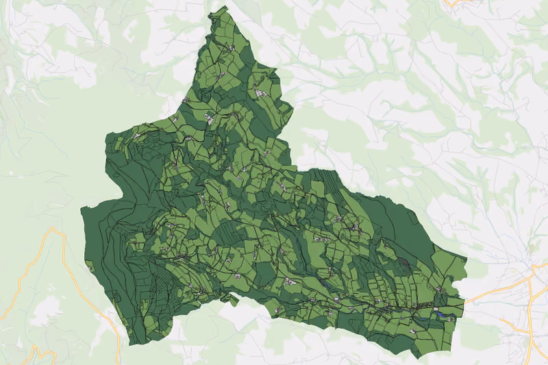 Kartenvorschau des Bodenverbrauchs der KG Stambach
