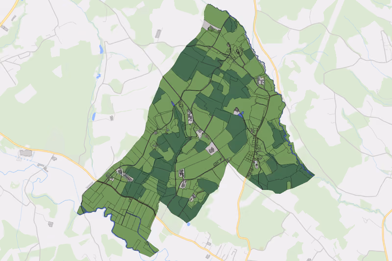 Kartenvorschau des Bodenverbrauchs der KG Wagenbach