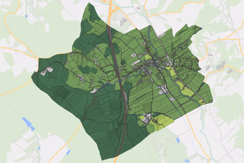 Kartenvorschau des Bodenverbrauchs der KG Waltersdorf
