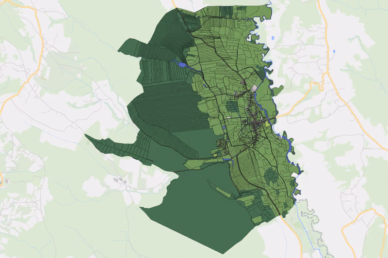 Kartenvorschau des Bodenverbrauchs der KG Wörth
