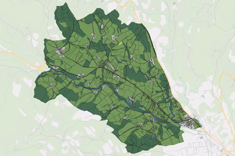 Kartenvorschau des Bodenverbrauchs der KG Obersaifen