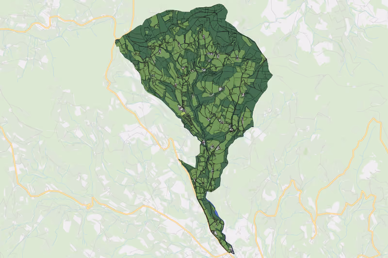 Kartenvorschau des Bodenverbrauchs der KG Prätis