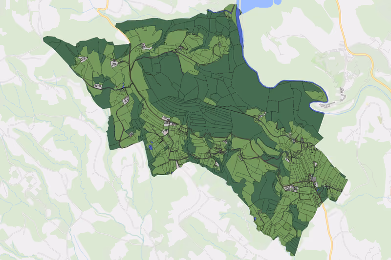 Kartenvorschau des Bodenverbrauchs der KG Siegersdorf