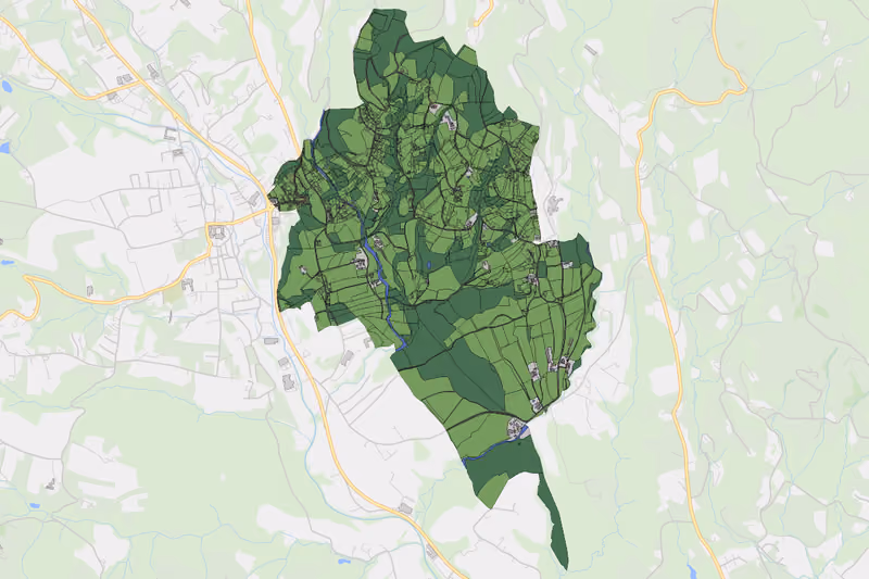 Kartenvorschau des Bodenverbrauchs der KG Unterneuberg