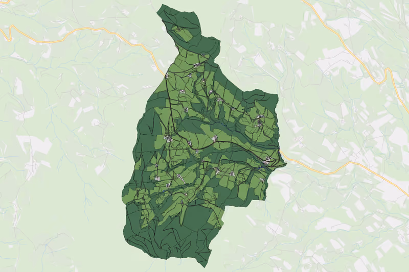 Kartenvorschau des Bodenverbrauchs der KG Winkl