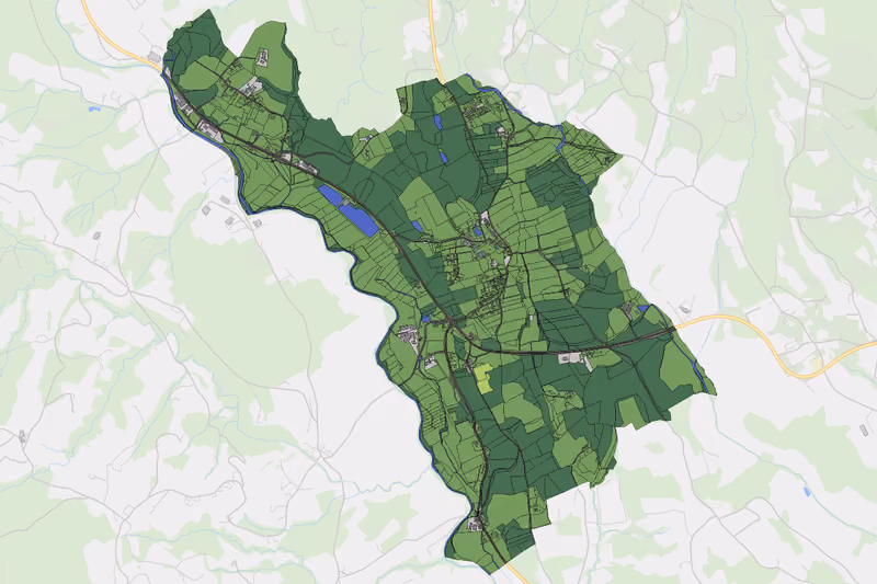 Kartenvorschau des Bodenverbrauchs der KG Winzendorf