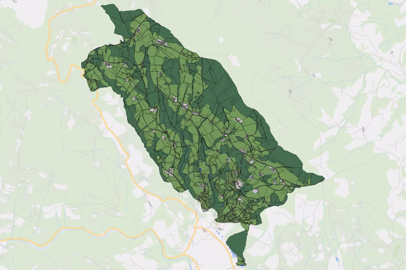 Kartenvorschau des Bodenverbrauchs der KG Zeil-Stubenberg