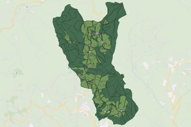Kartenvorschau des Bodenverbrauchs der KG Äußeres Kaltenegg
