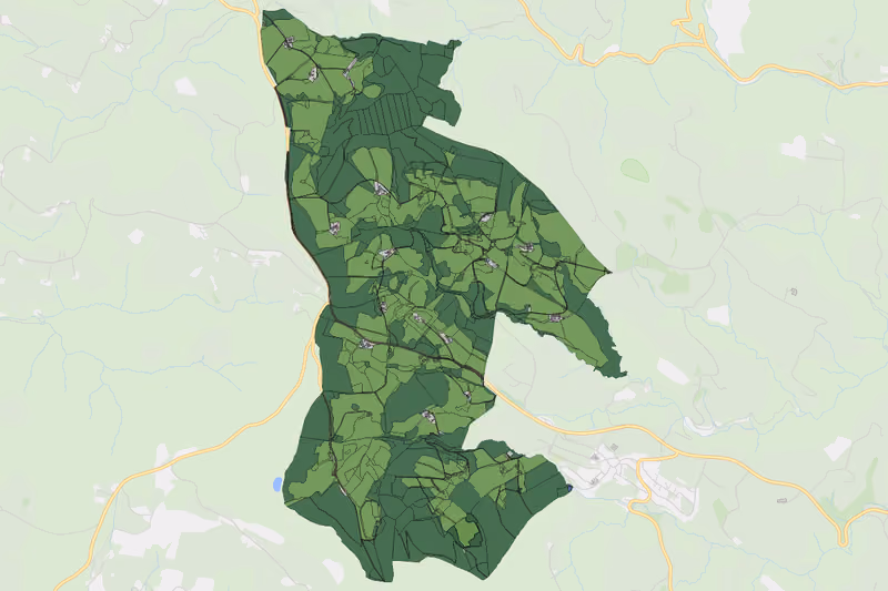 Kartenvorschau des Bodenverbrauchs der KG Kandlbauer