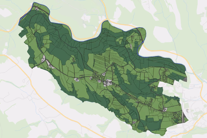 Kartenvorschau des Bodenverbrauchs der KG Lebing