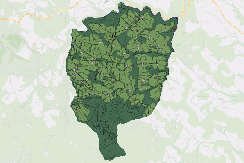 Kartenvorschau des Bodenverbrauchs der KG Puchegg